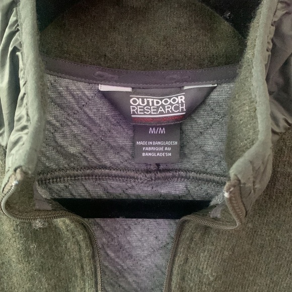 Outdoor Research Cyprus Hybrid Quarter Zip Sweater Jacket Pullover Size Medium - Picture 4 of 12